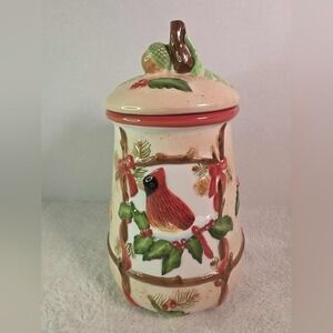 Block Vintage Festive Robbin Cookie Jar by Sharron‎ O'Neil